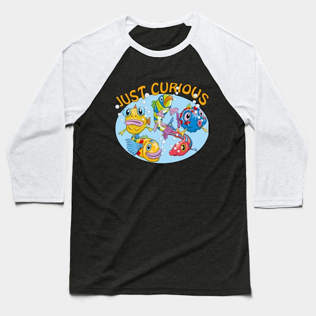 Just curious Baseball T-Shirt by Kullatoons